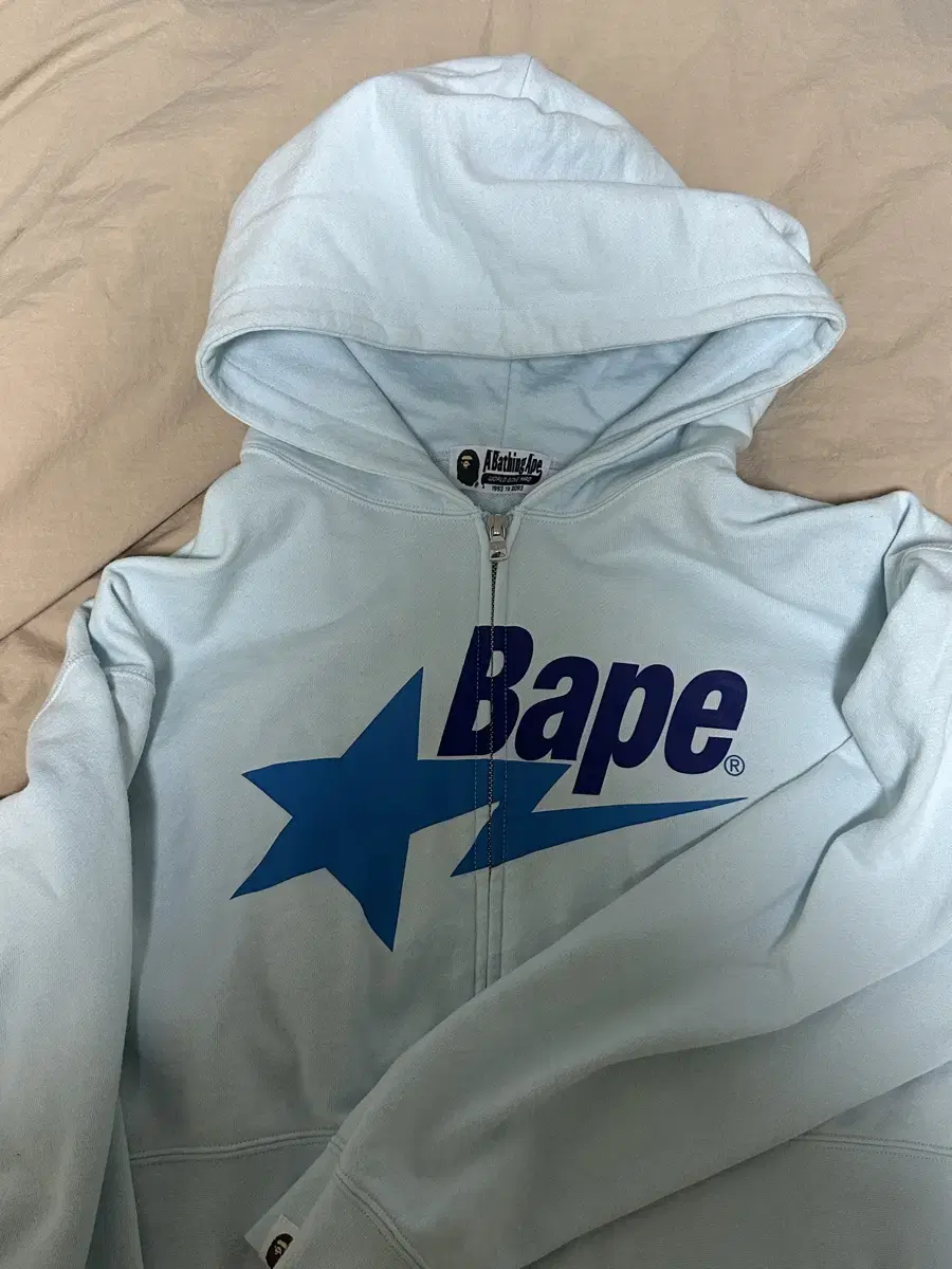 베이프 bape 스타 크롭 후드집업